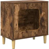 Syfax Casa per Gatti Rovere Fumo 51 x 30 x 52 cm Legno ingegnerizzato