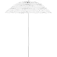 Syfax Ombrellone da Spiaggia Hawaii Bianco 180 cm