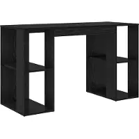 Syfax Scrivania Rovere Nero 130 x 50.5 x 75 cm Legno multistrato