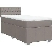 Syfax Giroletto a Molle con Materasso Tortora 100x200 cm in Tessuto