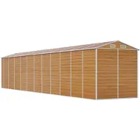 Syfax Capanno Giardino Marrone Chiaro 191x980x198cm Acciaio Zincato