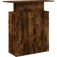 Syfax Banco Reception Rovere Fumo 100x40x104 cm in Legno Multistrato