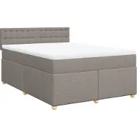 Syfax Giroletto a Molle con Materasso Tortora 140x200 cm in Tessuto