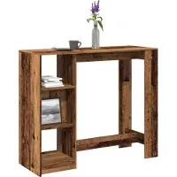 Prolenta Maison Exclusive - Tavolino da bar con ripiano effetto legno antico 124x46x103,5 cm Materiale ligneo