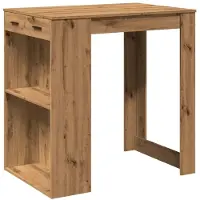 Syfax Tavolo Bar Rovere Artigianale 102x70x103,5 cm in Truciolato