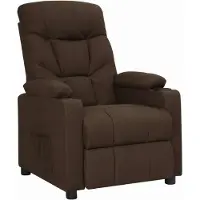 Prolenta Maison Exclusive - Poltrona relax marrone scuro in tessuto