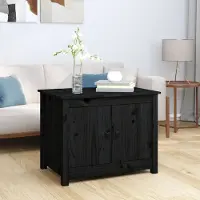 Prolenta Maison Exclusive - Tavolino nero 71x49x55 cm in legno massello di pino