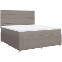 Syfax Giroletto a Molle con Materasso Tortora 180x200 cm in Tessuto