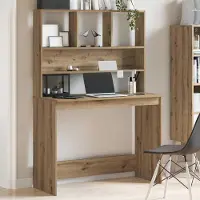 Prolenta Maison Exclusive - Scrivania con scaffale in rovere Artisan 102x45x148 cm Materiale ligneo