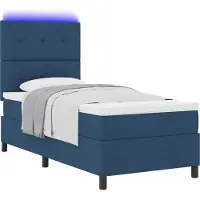 Syfax Letto a molle con materasso con led Blu 90 x 190 cm Tessuto