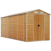 Syfax Capanno Giardino Marrone Chiaro 191x470x198cm Acciaio Zincato