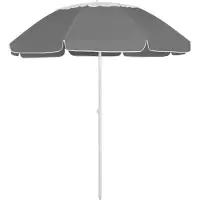 Syfax Ombrellone da Spiaggia Antracite 240 cm