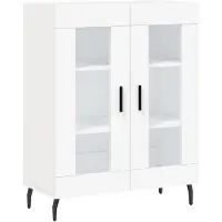 Syfax Credenza Bianca 69,5x34x90 cm in Legno Multistrato