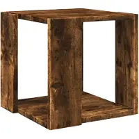 vidaXL Tavolino in rovere fumé 32x32x30 cm Materiale a base di legno