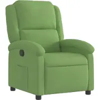 Syfax Poltrona Reclinabile Verde Chiaro in Velluto