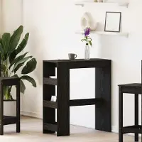 Prolenta Maison Exclusive - Tavolo bar con ripiano effetto rovere nero 90x40x103,5 cm