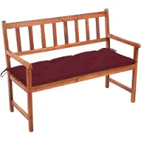 The Living Store Panca da giardino con cuscino 120 cm in legno massiccio di acacia