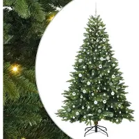 Syfax Albero di Natale artificiale con 300 LED Verde 210 cm PE e PVC