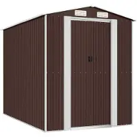 Syfax Capanno da Giardino Marrone Scuro 192x274x223cm Acciaio Zincato