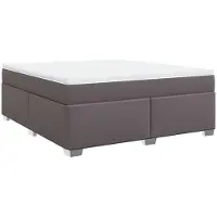 Syfax Giroletto a Molle con Materasso Grgio 180x200 cm in Pelle finta