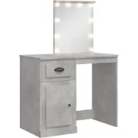 Syfax Toeletta con Luci LED Grigio Cemento 90x42x132,5 cm