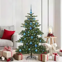 Prolenta Maison Exclusive - Albero di Natale artificiale pieghevole, verde, 150 cm, in PVC e acciaio