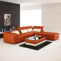 AEA Ledersofa Couch Wohnlandschaft Ecksofa Eck Garnitur Design Modern Sofa mit USB