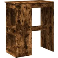 Syfax Tavolo Bar con Rastrelliera Rovere 90x47,5x103,5 cm Multistrato