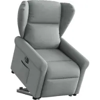 Syfax Poltrona Reclinante Alzapersona Elettrica Grigio Chiaro Tessuto