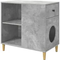 Syfax Casa per Gatti Grigio Cemento 72 x 42,5 x 70 cm