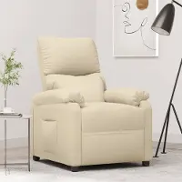 Prolenta Maison Exclusive - Poltrona relax in tessuto color crema