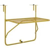Syfax Tavolo da Balcone Oro 60x40 cm in Acciaio