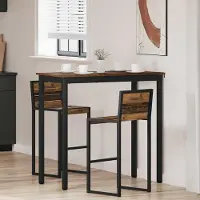 Prolenta Maison Exclusive - Tavolino alto in materiale derivato dal legno, rettangolare