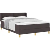Syfax Letto a molle Marrone Scuro 200 x 160 cm Poliestere