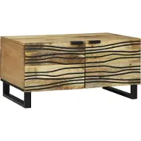 Prolenta Maison Exclusive - Tavolino Natur 80 x 50 x 40 cm in materiale derivato dal legno
