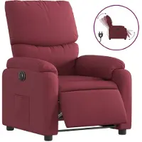 Syfax Poltrona Elettrica Reclinabile Rosso Vino in Tessuto
