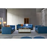 AEA Komplette Chesterfield Set Sofagarnitur 3 2 1 Sitz Couchtisch Designer 4tlg.