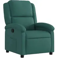 Syfax Poltrona Reclinabile in Tessuto Verde Scuro