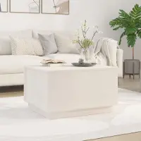 Prolenta Maison Exclusive - Tavolino bianco 60x50x35 cm in legno massello di pino