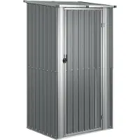 Syfax Capanno da Giardino Grigio 118,5x97x209,5 cm in Acciaio Zincato