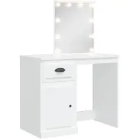 Syfax Toeletta con Luci LED Bianca 90x42x132,5 cm