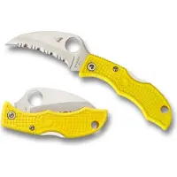 Spyderco Coltello pieghevole Tasman Salt 2, spyderedge, giallo