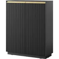 Furnlux Classic FURNLUX Credenza Royal Black And Gold 104cm / Colore principale: Nero / Dimensioni: 104 x 127 x 39 cm