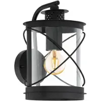 Eglo Applique da esterni Hilburn, nero, downlight