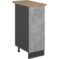 Vicco Armadio cucina dispensa alto R-Line Calcestruzzo 30 cm , PL Rovere, Model 53574