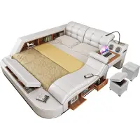 Xl Moebel Gmbh Multifunktion Bett Regal Schrank USB Ladestation Doppel Leder Betten 180x200