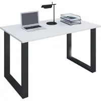 VCM Scrivania in legno | H. 76 x W. 80 x D. 50 cm | Tavolo per computer semplice | piedini in metallo di alta qualità | Tavolo da lavoro | Mobili da ufficio - Lona U