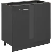 Vicco Mobile ad angolo cucina R-Line Antracite lucido 86 cm senza piano di lavoro, Model 54105
