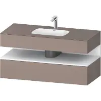 Duravit Collection One lavabo à encastrer avec meuble sous-vasque en console, 1200x550x600mm, niche blanc mat, QA4787018430010, QA4787018430010