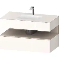 Duravit Collection One lavabo à encastrer avec meuble sous-vasque en console, 1000x550x600mm, niche Taupe Supermatt, QA4786083220000, QA4786083220000